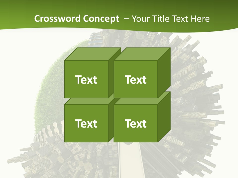 Road Globe Grass PowerPoint Template