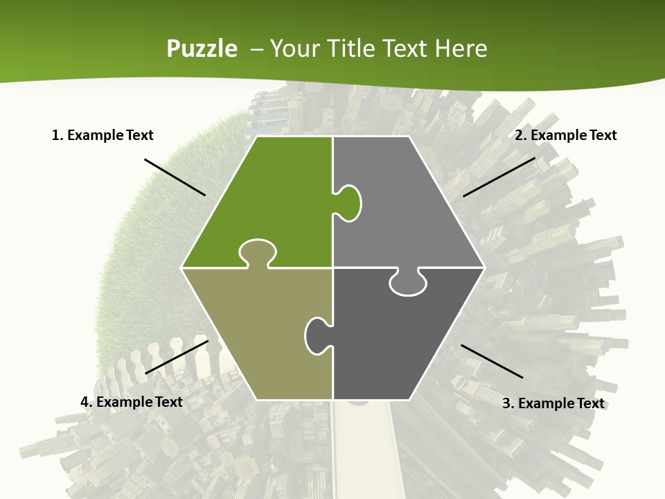 Road Globe Grass PowerPoint Template