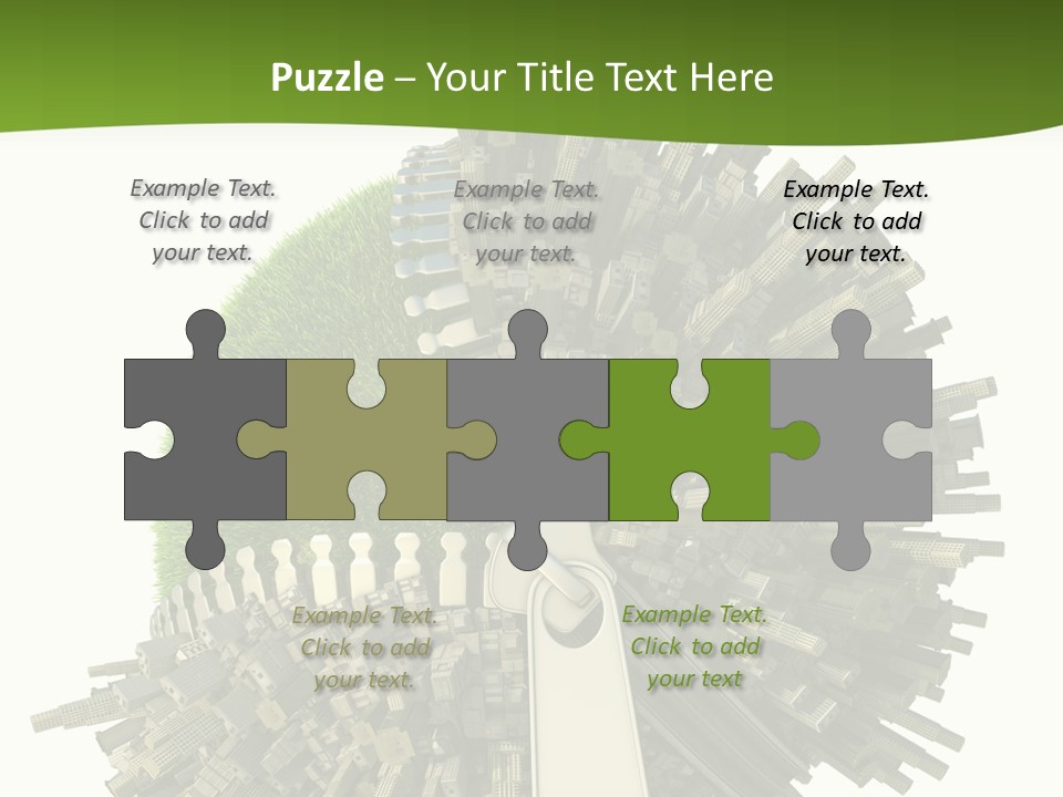 Road Globe Grass PowerPoint Template