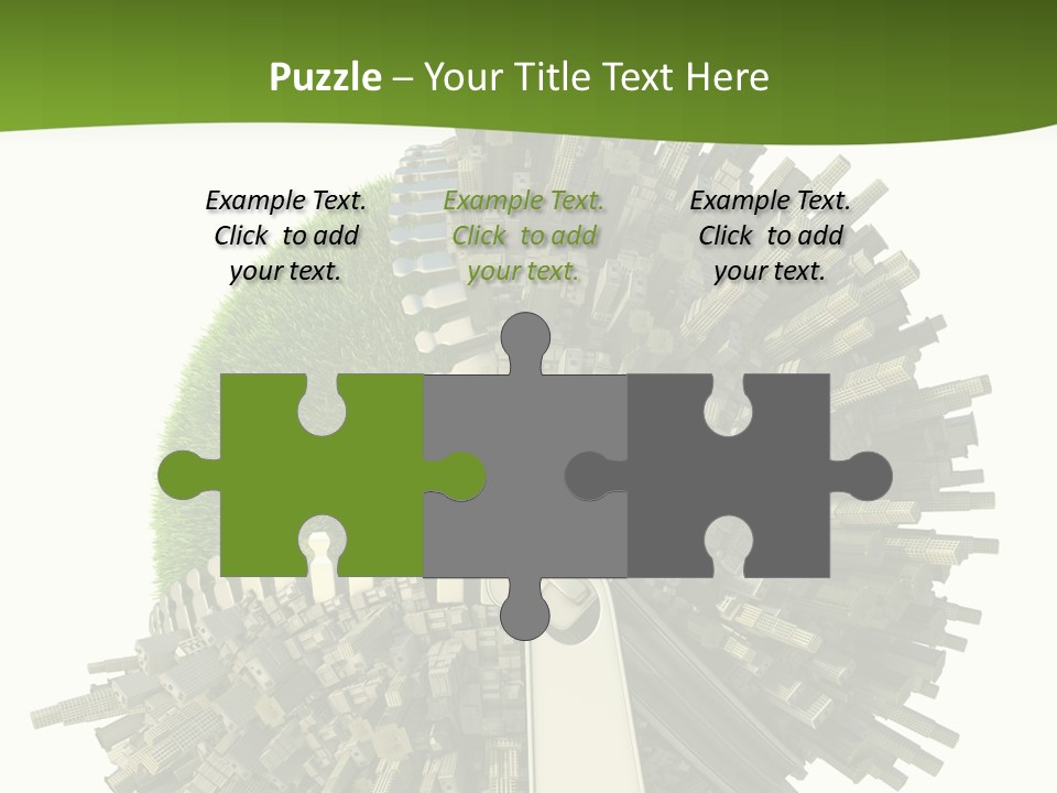 Road Globe Grass PowerPoint Template