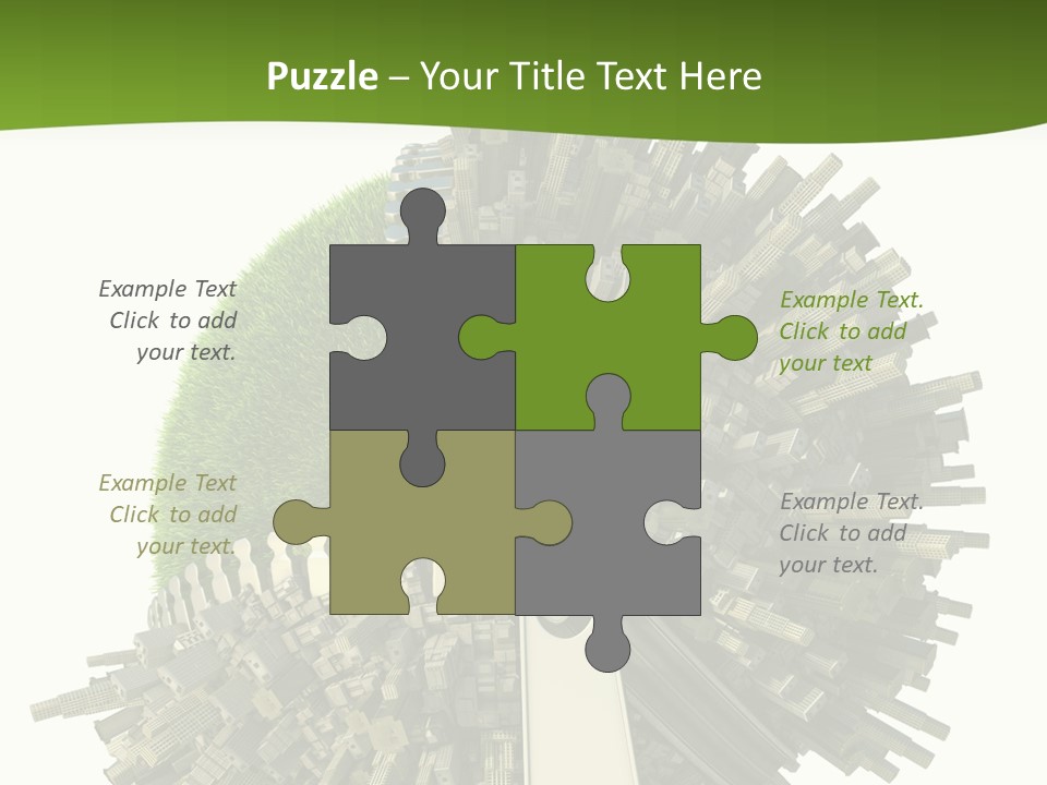 Road Globe Grass PowerPoint Template