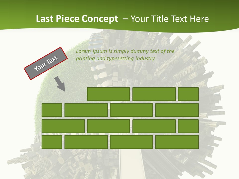 Road Globe Grass PowerPoint Template