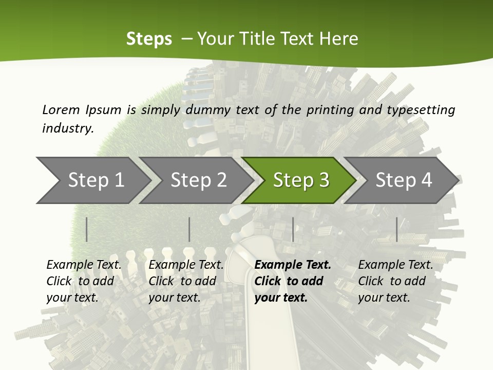 Road Globe Grass PowerPoint Template