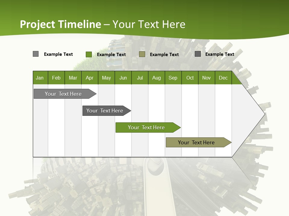 Road Globe Grass PowerPoint Template