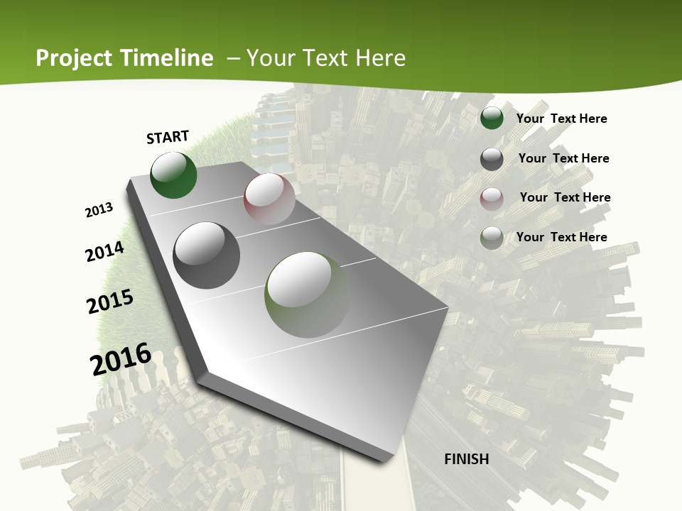 Road Globe Grass PowerPoint Template