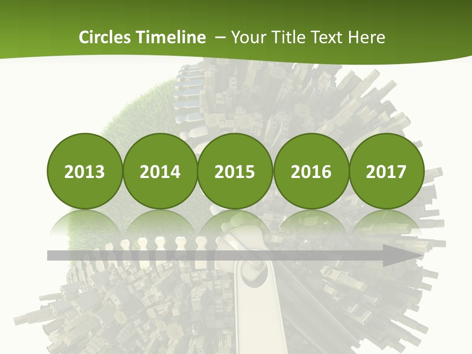 Road Globe Grass PowerPoint Template