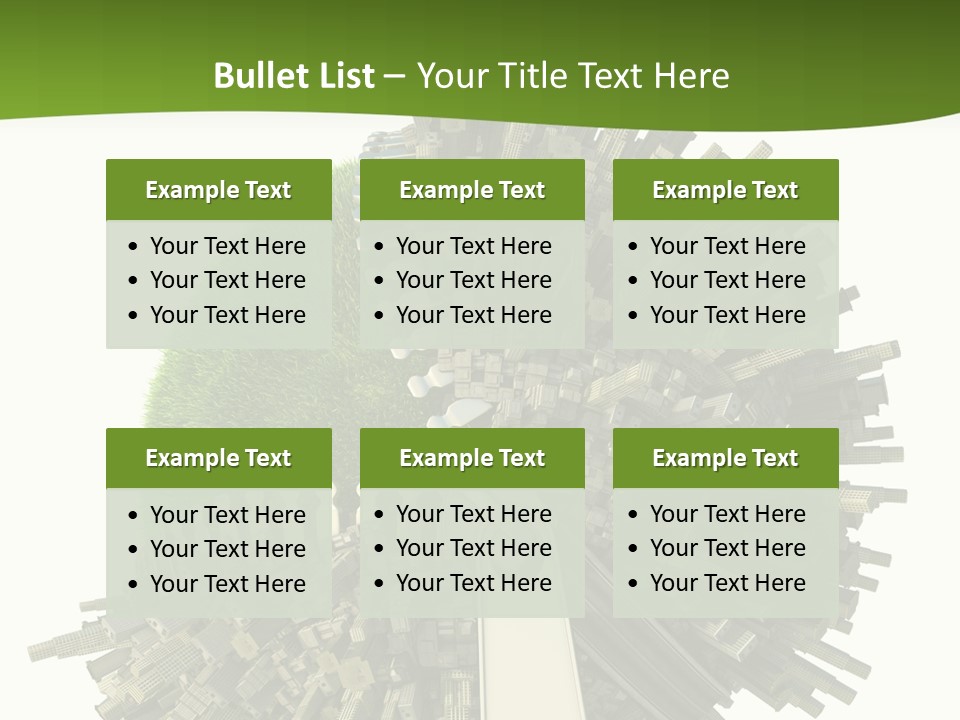 Road Globe Grass PowerPoint Template