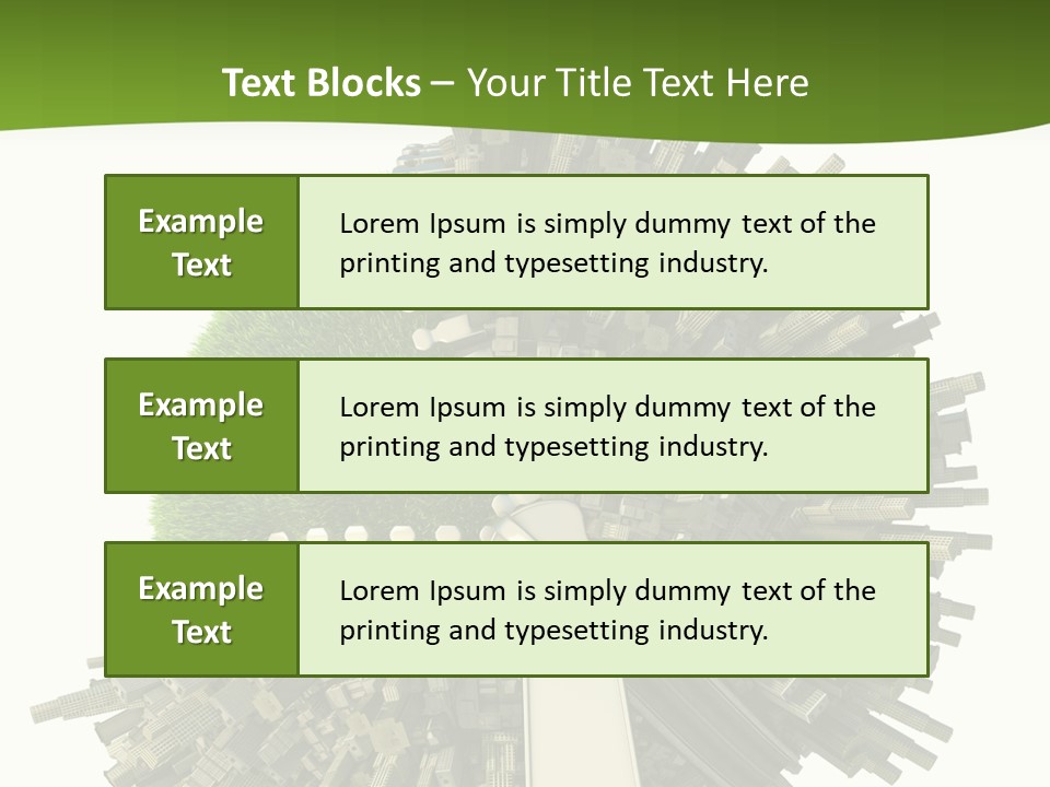 Road Globe Grass PowerPoint Template