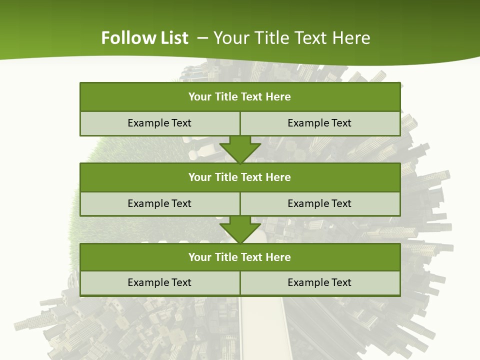 Road Globe Grass PowerPoint Template