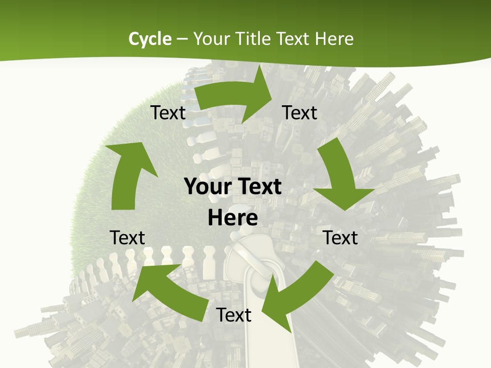 Road Globe Grass PowerPoint Template