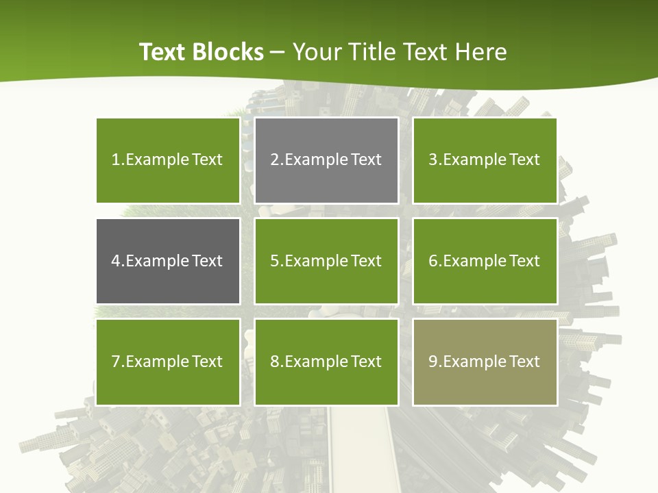 Road Globe Grass PowerPoint Template