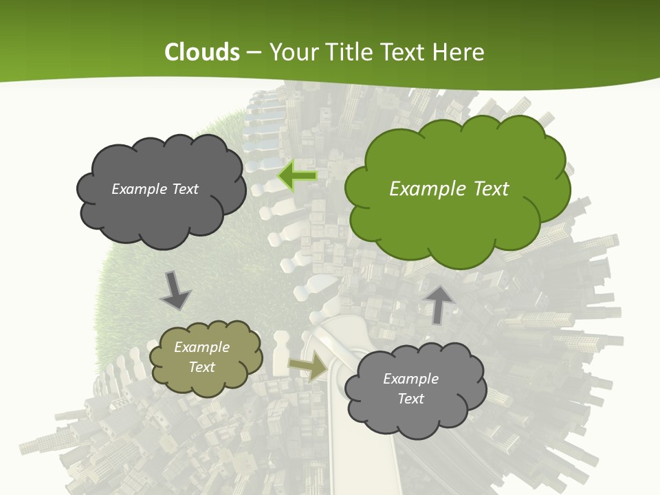Road Globe Grass PowerPoint Template