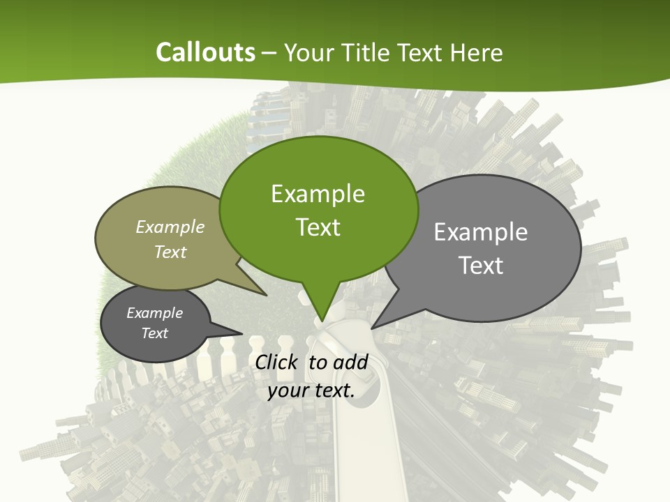 Road Globe Grass PowerPoint Template
