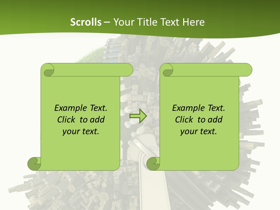 Road Globe Grass PowerPoint Template