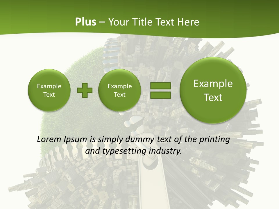 Road Globe Grass PowerPoint Template