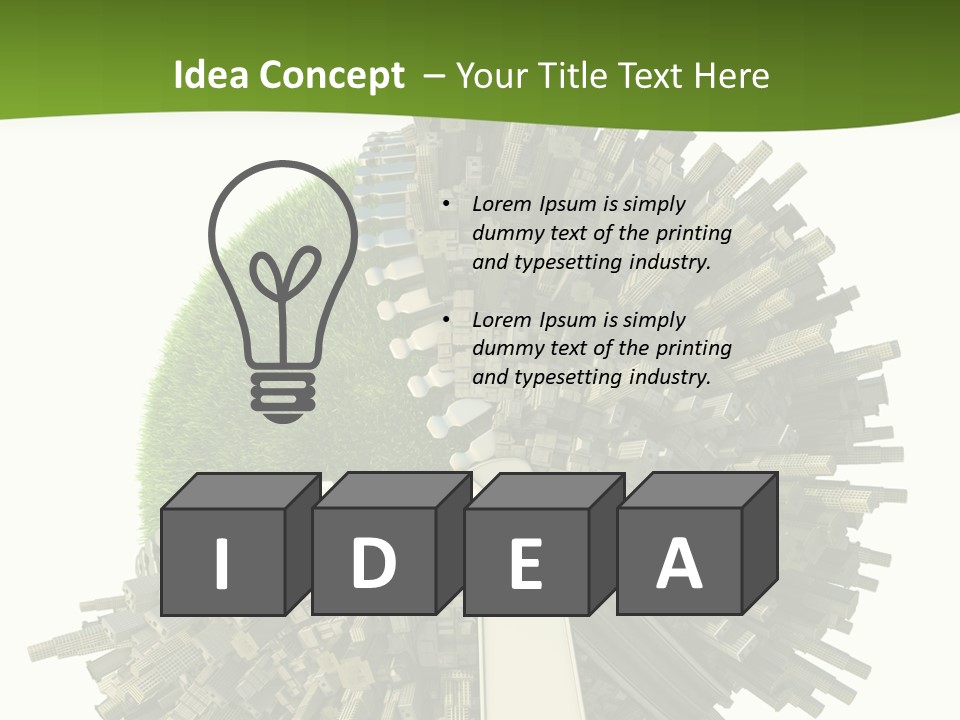 Road Globe Grass PowerPoint Template