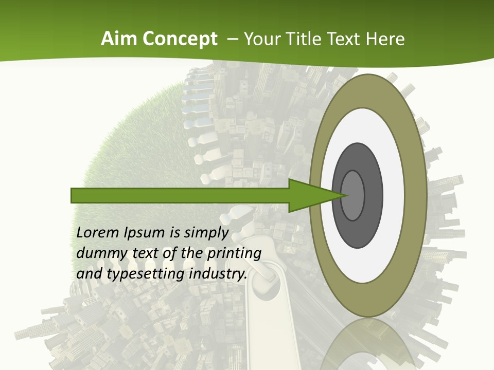 Road Globe Grass PowerPoint Template