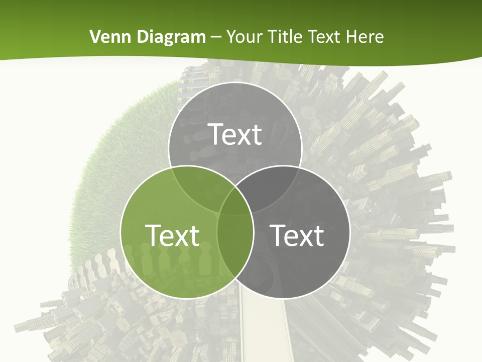Road Globe Grass PowerPoint Template