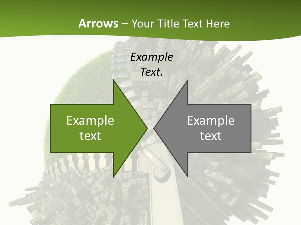 Road Globe Grass PowerPoint Template