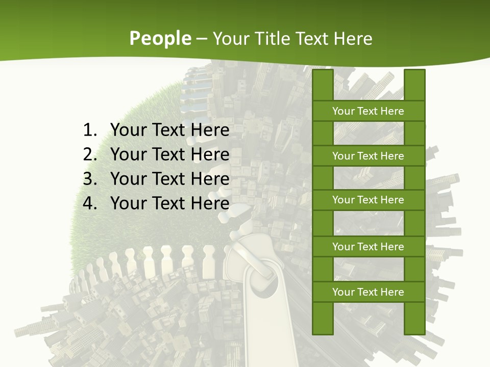 Road Globe Grass PowerPoint Template