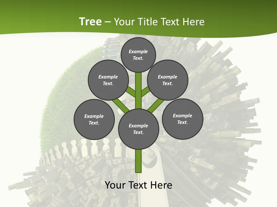 Road Globe Grass PowerPoint Template