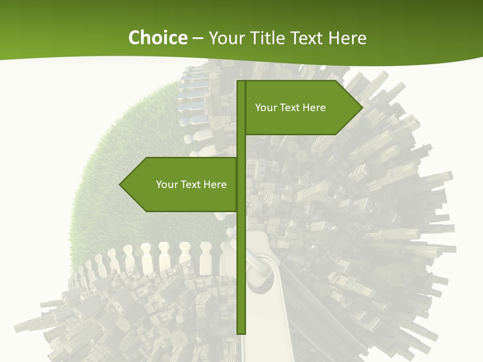 Road Globe Grass PowerPoint Template