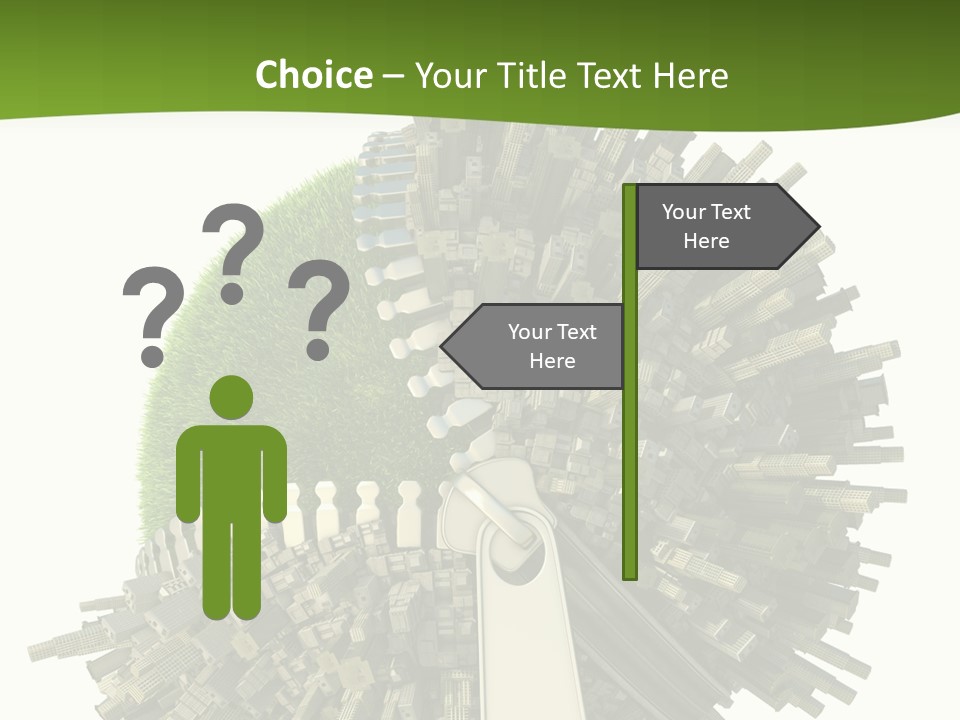 Road Globe Grass PowerPoint Template