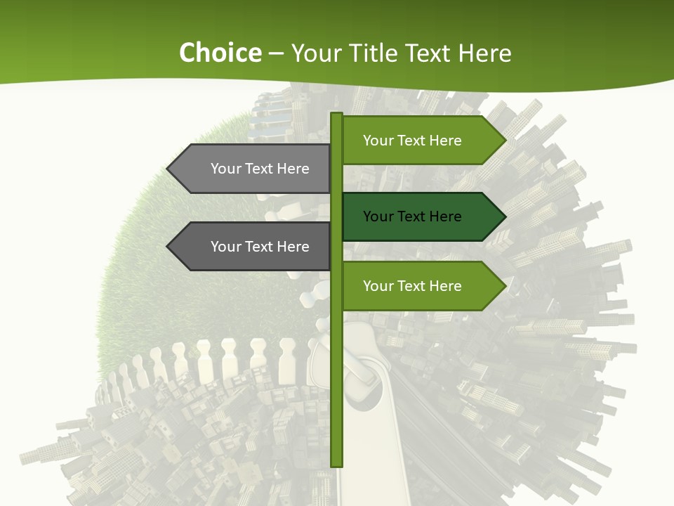 Road Globe Grass PowerPoint Template
