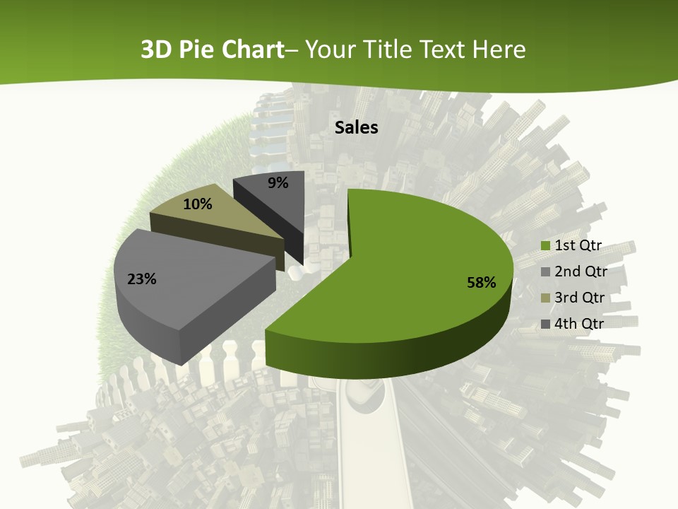 Road Globe Grass PowerPoint Template
