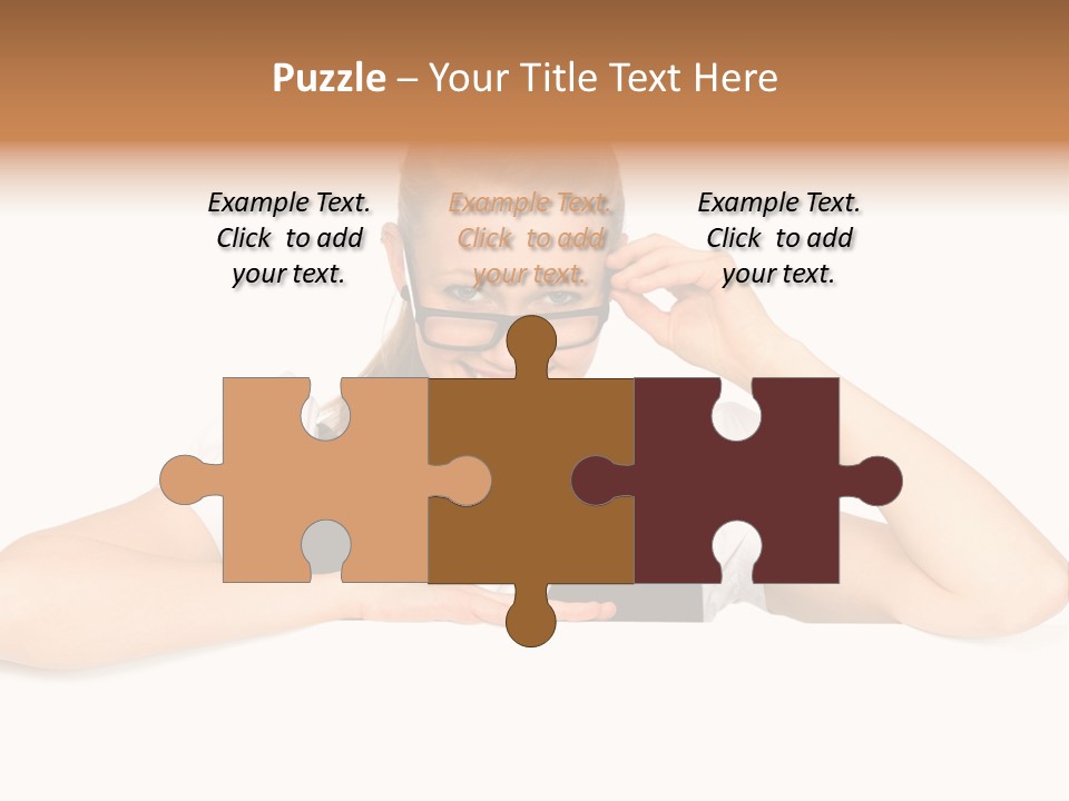 Glasses Businesswoman  PowerPoint Template