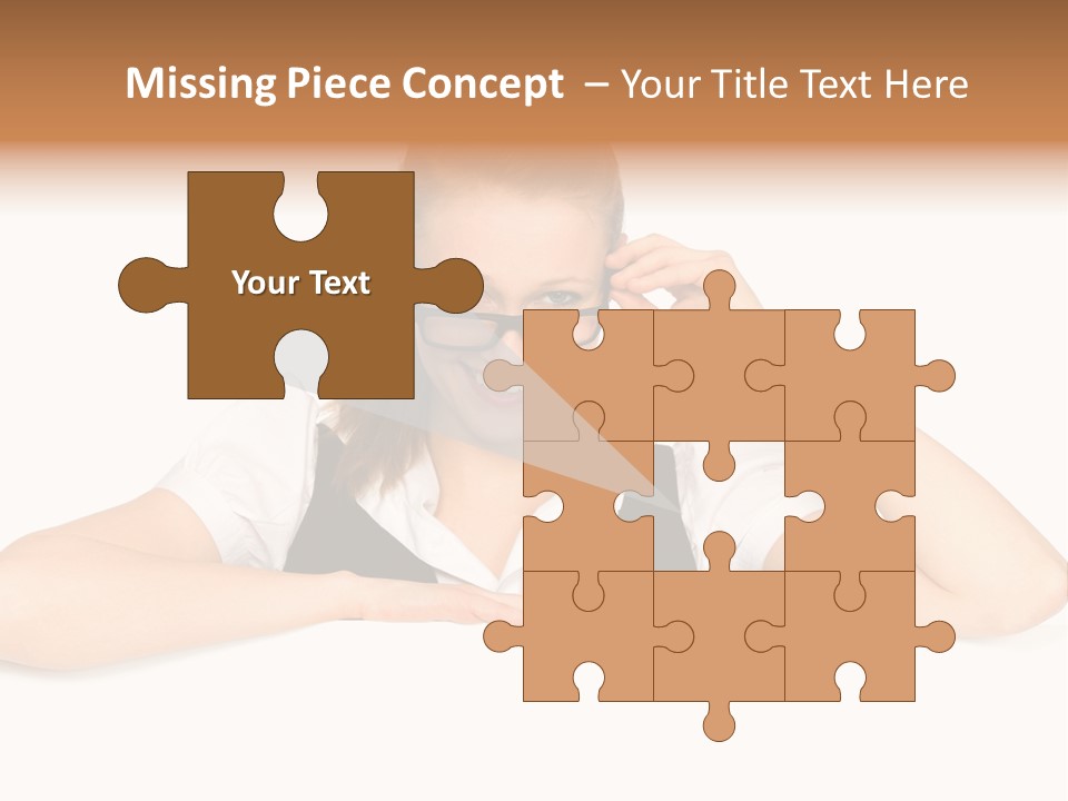 Glasses Businesswoman  PowerPoint Template