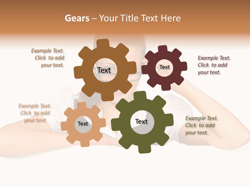 Glasses Businesswoman  PowerPoint Template