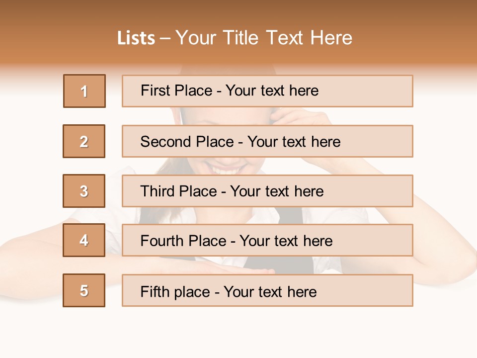 Glasses Businesswoman  PowerPoint Template