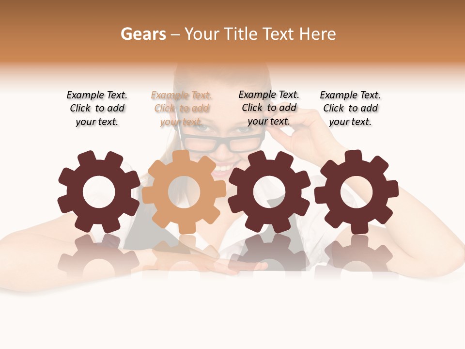 Glasses Businesswoman  PowerPoint Template