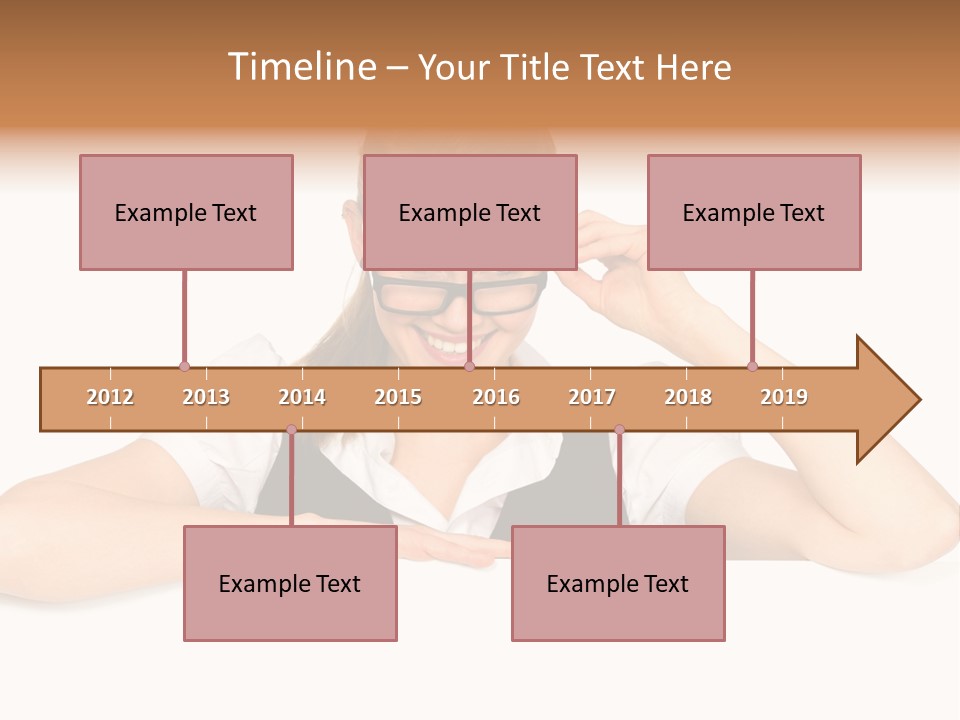 Glasses Businesswoman  PowerPoint Template