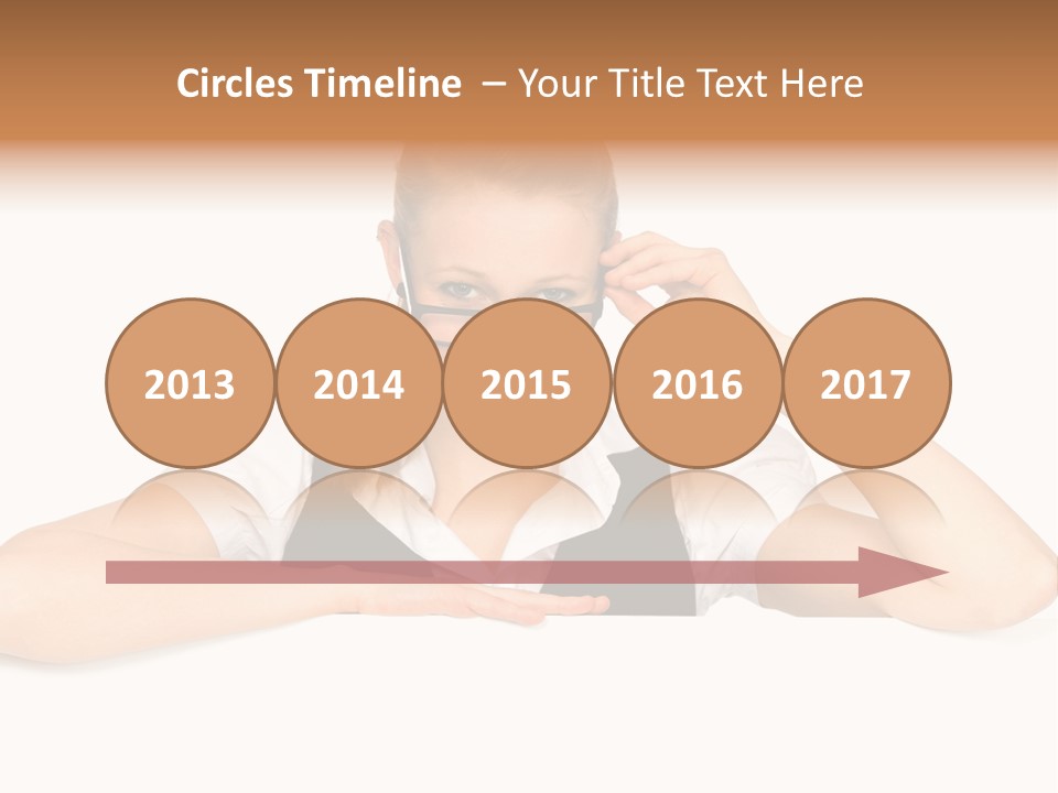 Glasses Businesswoman  PowerPoint Template