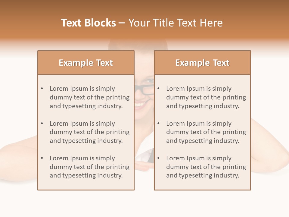 Glasses Businesswoman  PowerPoint Template