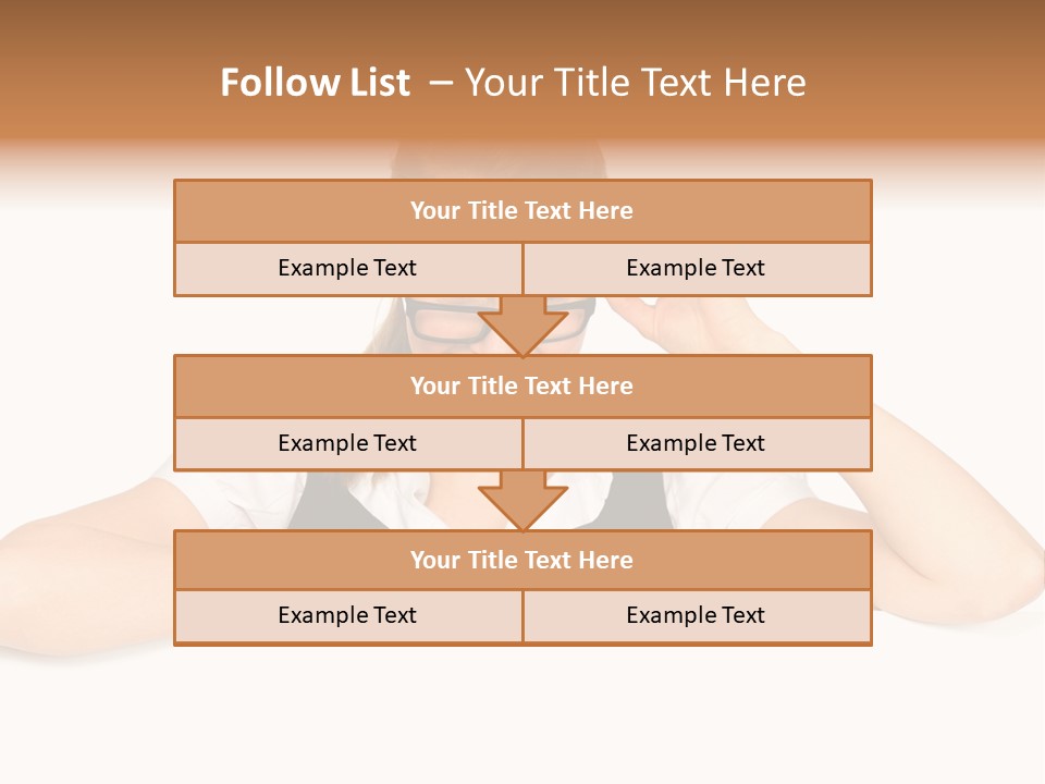 Glasses Businesswoman  PowerPoint Template