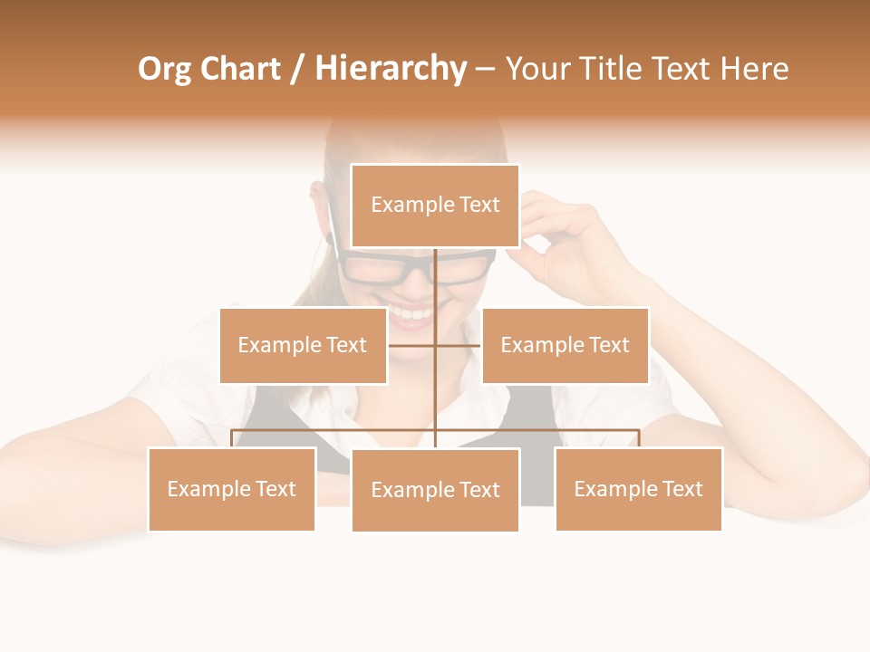 Glasses Businesswoman  PowerPoint Template