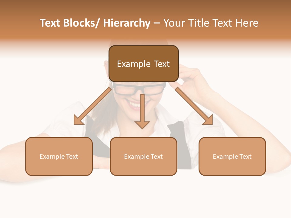Glasses Businesswoman  PowerPoint Template