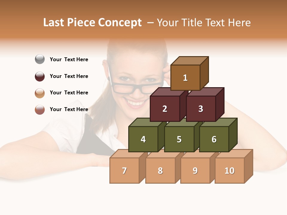 Glasses Businesswoman  PowerPoint Template