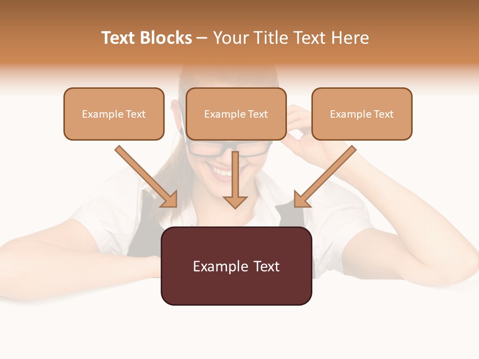 Glasses Businesswoman  PowerPoint Template