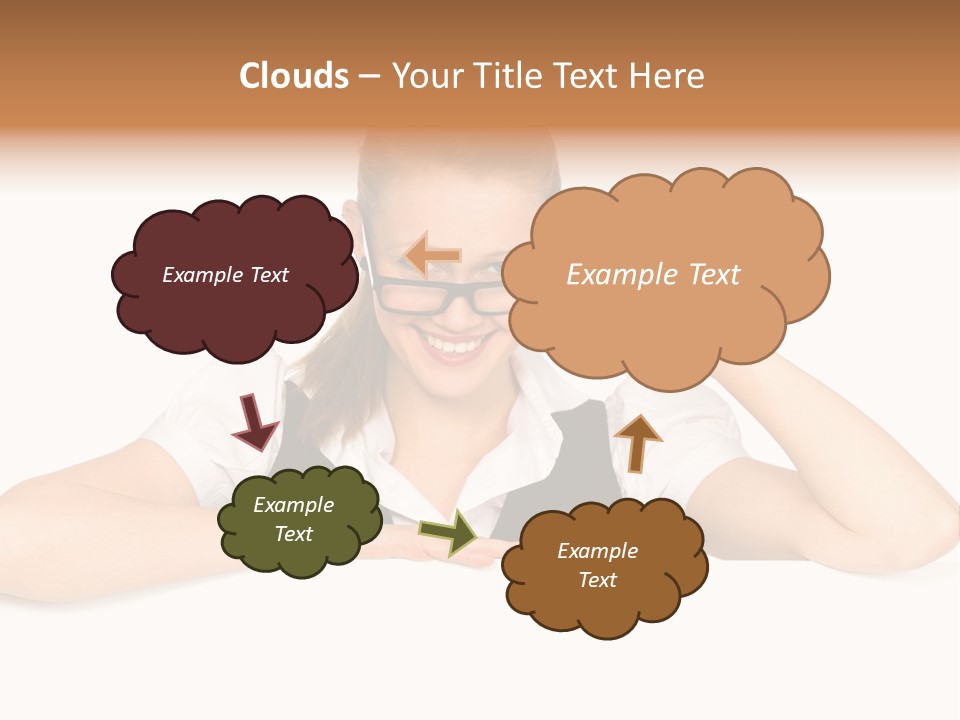 Glasses Businesswoman  PowerPoint Template