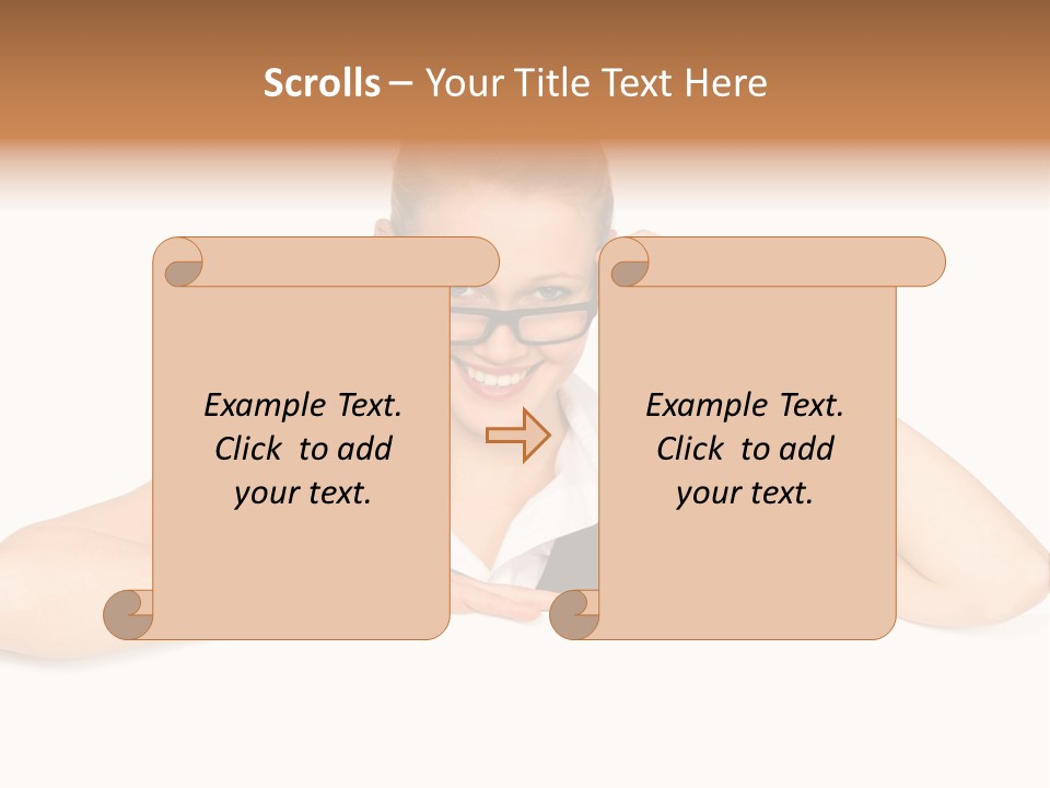 Glasses Businesswoman  PowerPoint Template