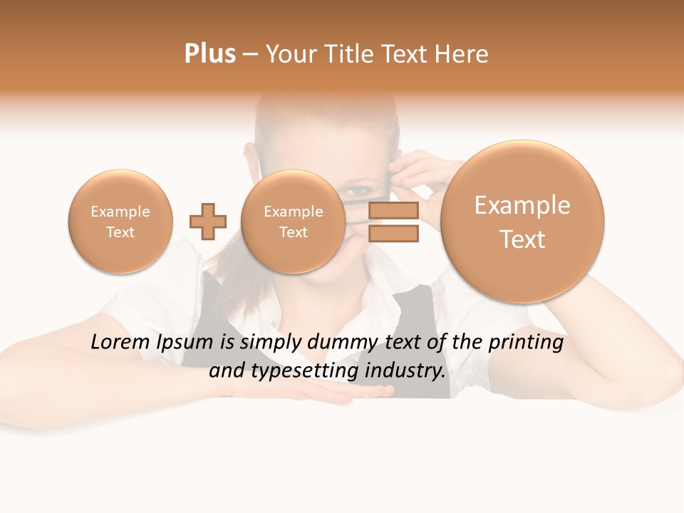 Glasses Businesswoman  PowerPoint Template