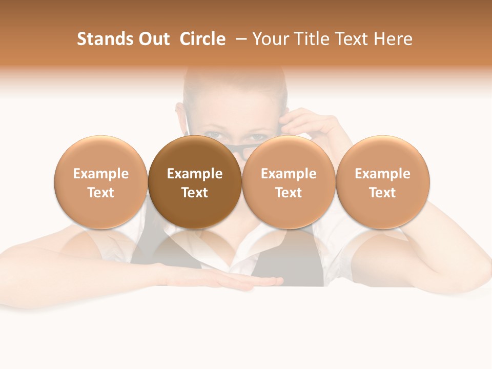 Glasses Businesswoman  PowerPoint Template