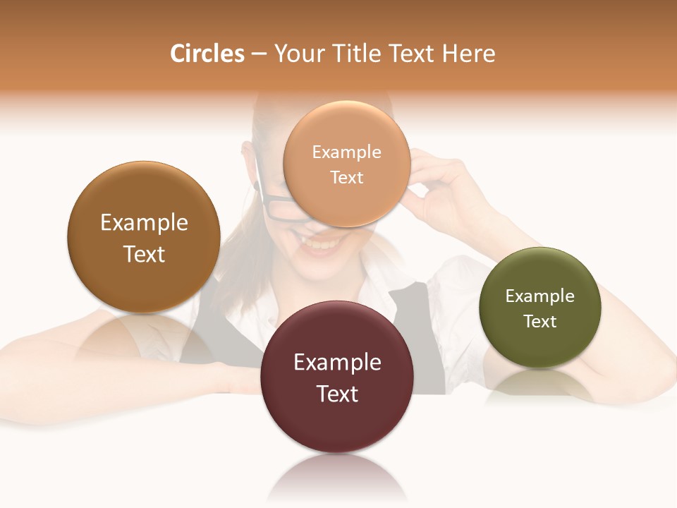 Glasses Businesswoman  PowerPoint Template