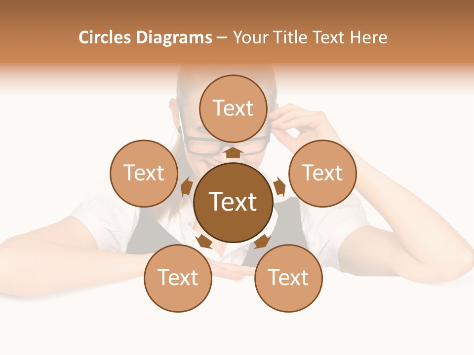 Glasses Businesswoman  PowerPoint Template