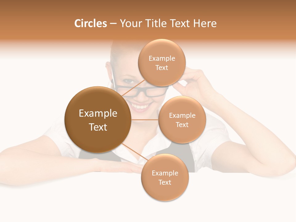 Glasses Businesswoman  PowerPoint Template