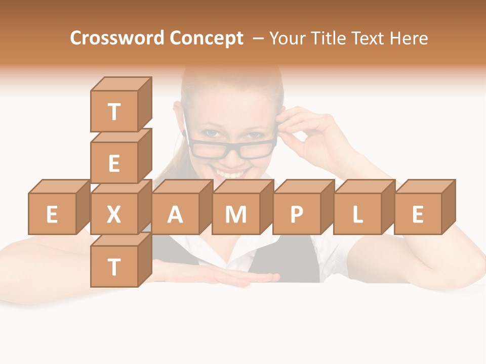 Glasses Businesswoman  PowerPoint Template